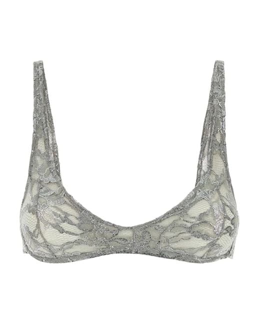 The Attico Gray Bralet aus Spitze
