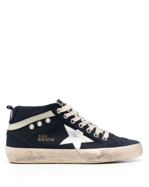 Golden Goose Deluxe Brand Blue Mid Star Lace-up Sneakers