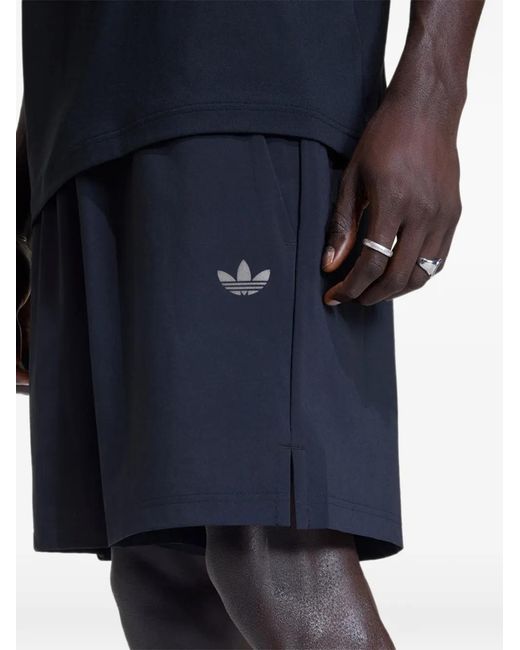Adidas Blue Tech Trefoil Essentials Logo Shorts for men