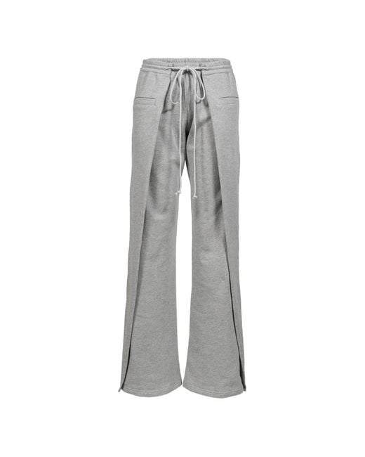 SRVC Studio Gray Origami Layered-Design Drawstring Track Pants