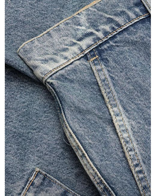 NAHMIAS Blue Logo-Patch Cargo Jeans for men