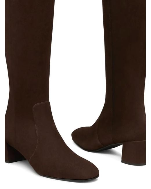 Stuart Weitzman Brown Maeve Zip Boot