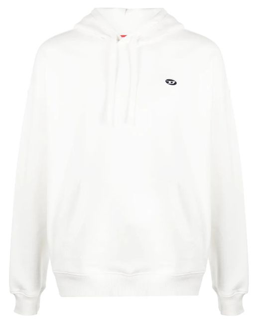 DIESEL White S-Rob-Hood-Doval-Pj Cotton Hoodie for men