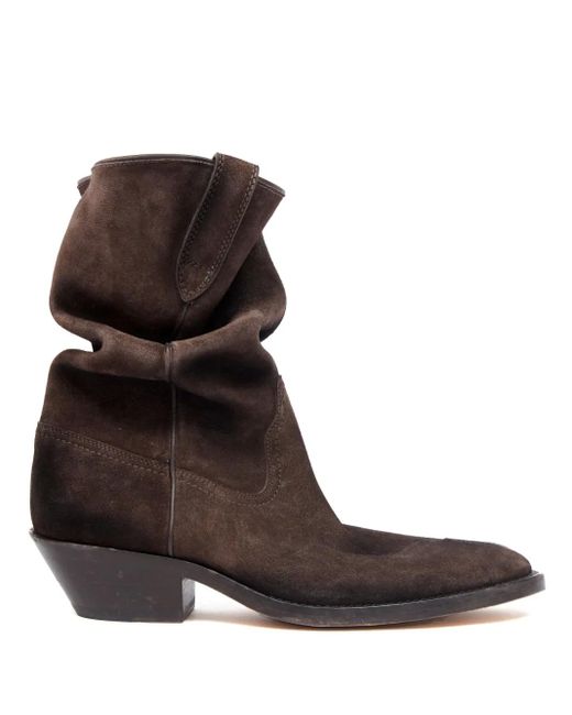 Maison Margiela Brown Tabi 55Mm Slouchy Western Boots