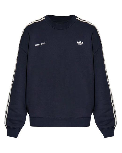 Adidas X Sporty & Rich スウェットシャツ Blue