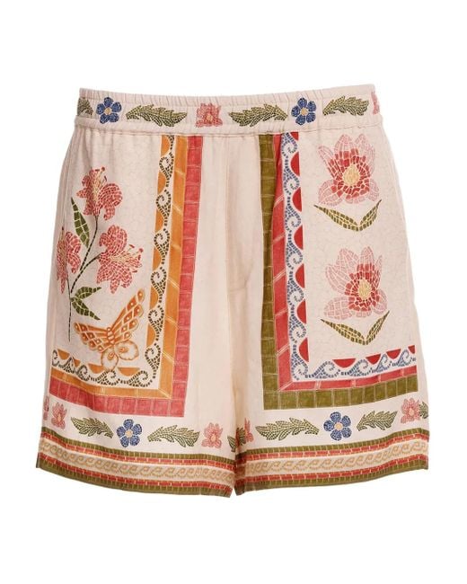 Pantalones cortos Watts con motivo floral Agua Bendita de color Pink
