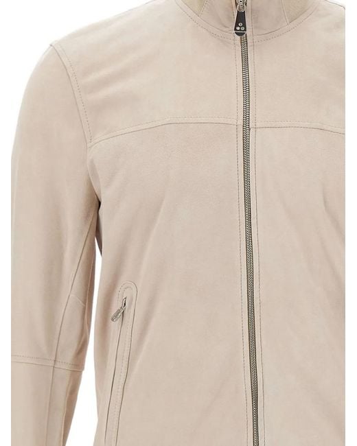 Peuterey Natural Ribbed Suede Jacket for men