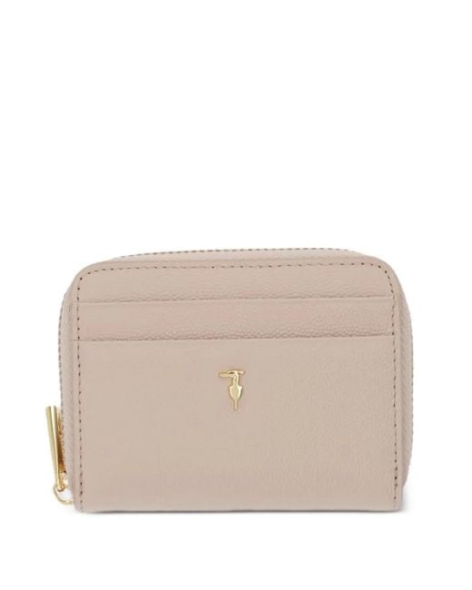 Trussardi Natural Zip-Fastening Card Wallet