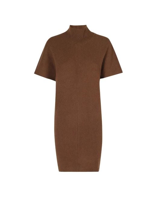 FEDERICA TOSI Brown High-Neck Knitted Dress