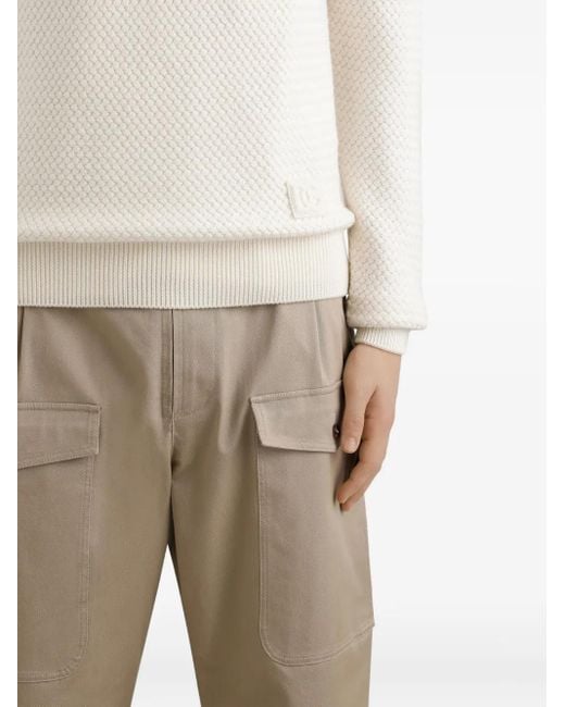 Dolce & Gabbana Pullover Mit Logo-Patch in White für Herren