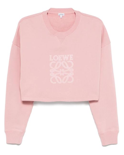 Loewe Pink Cropped Sweatshirt