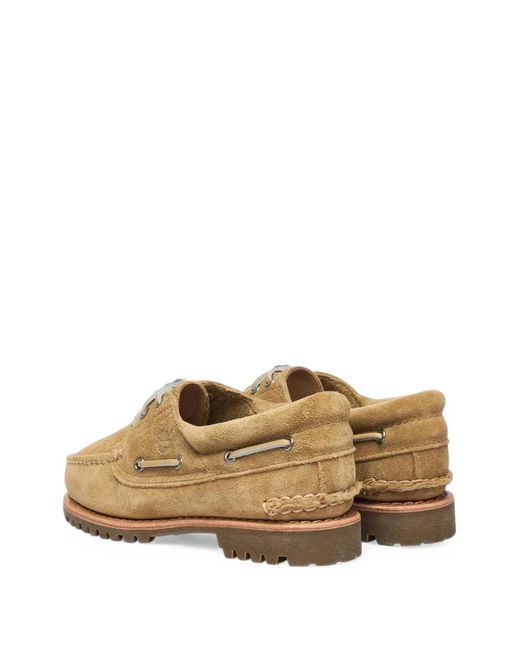 Timberland Brown Lace-Up Suede Boat Shoes