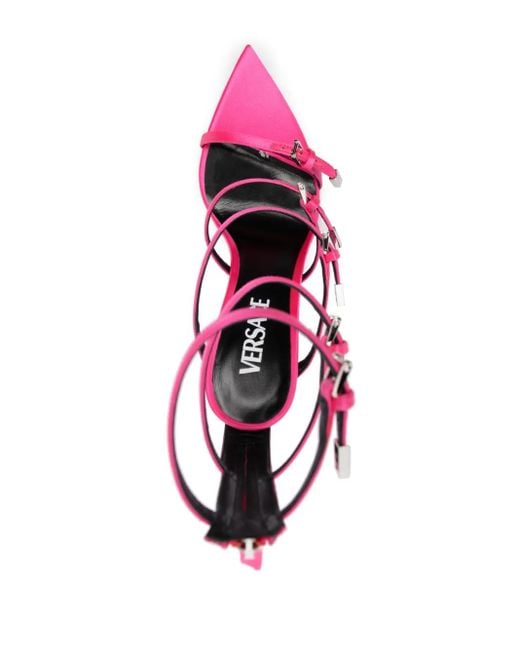 Versace Pink Pin-Point 120Mm Strappy Sandals