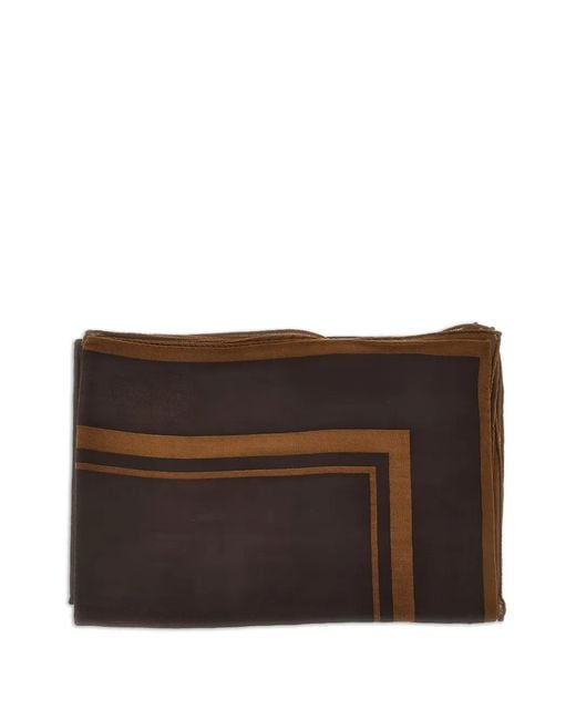 Saint Laurent Brown Cassandre Wool Scarf