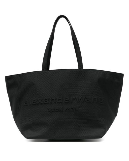 Alexander Wang Black Punch Logo-embossed Tote Bag