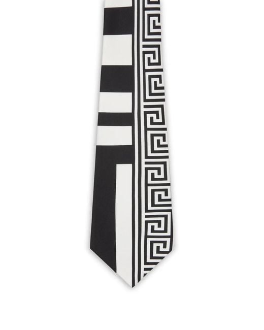 Corbata Estampada Versace de hombre de color White