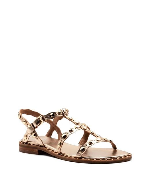 Ash Metallic Plus Studded Strap Sandals