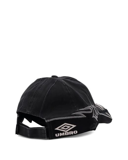 Umbro Black Logo-Embroidery Baseball Hat for men