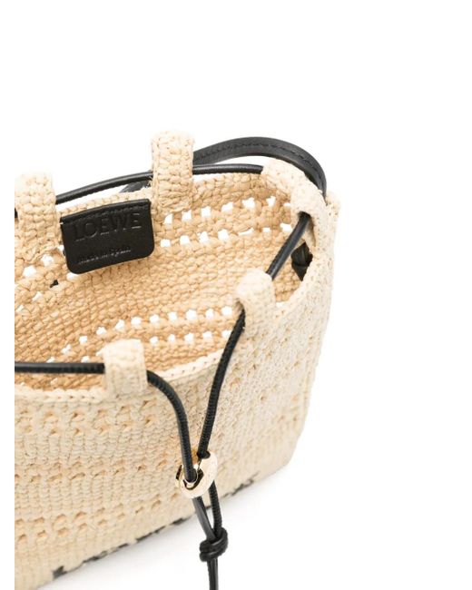 Loewe Raffia Crossbodytas Met Trekkoord in het Natural