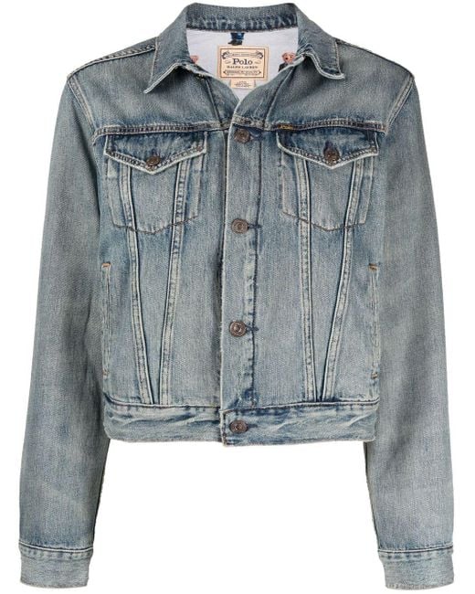 Polo Ralph Lauren Blue Teddy Bear-print Denim Jacket