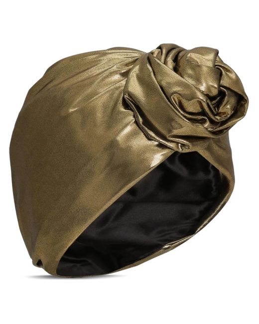 Dolce & Gabbana Yellow Foil Head Wrap