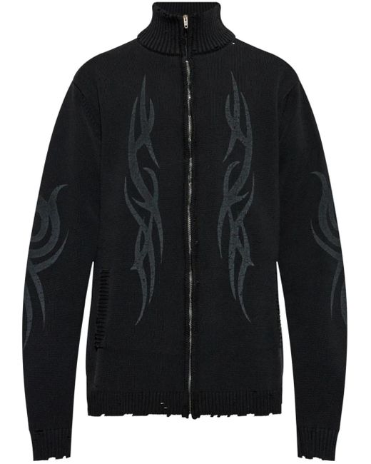 Balenciaga Y2k Cardigan mit Reißverschluss in Black für Herren