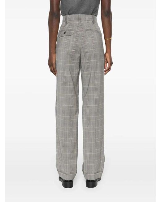 Zadig & Voltaire Gray Pura High-Waist Straight-Leg Trousers