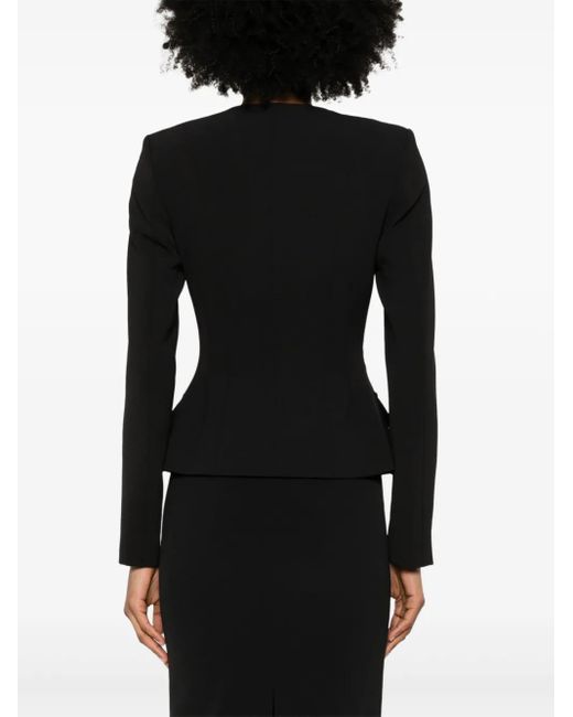 Nissa Black Flower-Button Jacket