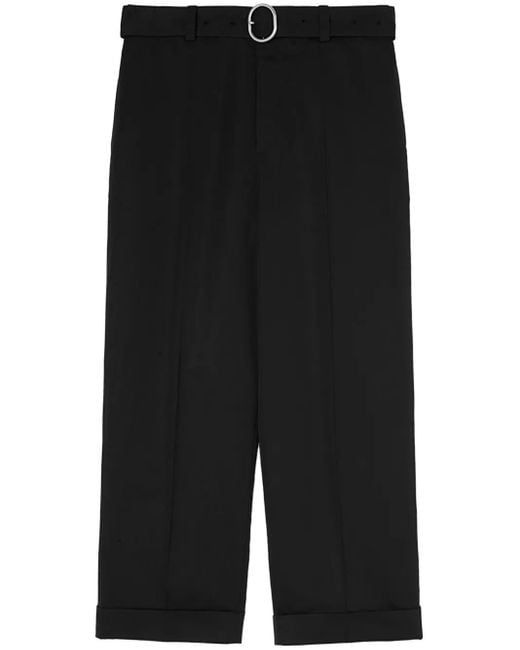 Jil Sander Black Belted Trousers for men