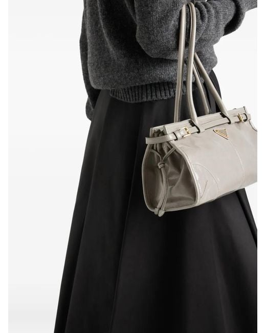 Prada Black Chino Circle Midi-Skirt