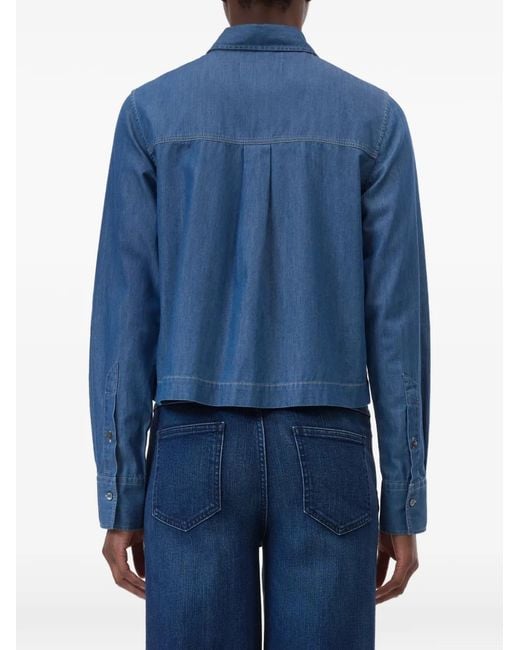 Closed Blue Cropped Classic Shirt