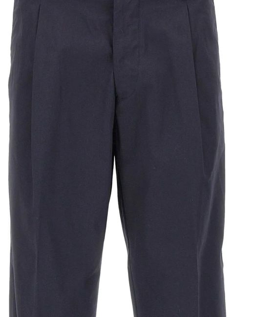 Myths Blue Pleat Loop Trousers for men