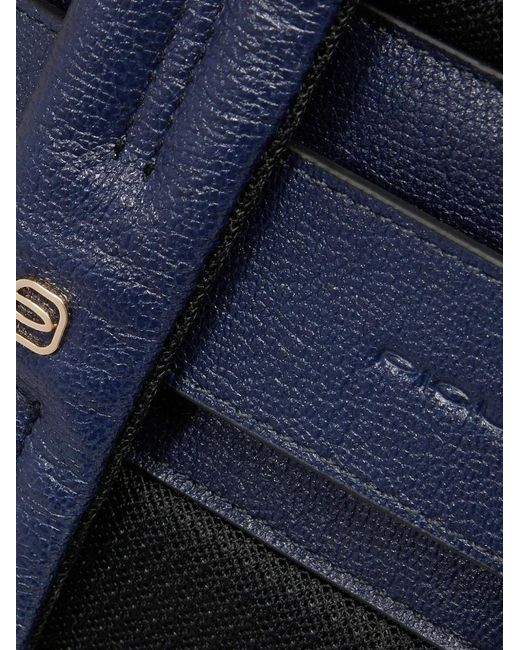 Piquadro Blue Leather Ipad Backpack
