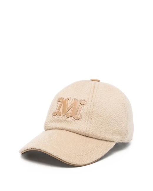 Max Mara Natural Applique Baseball Cap