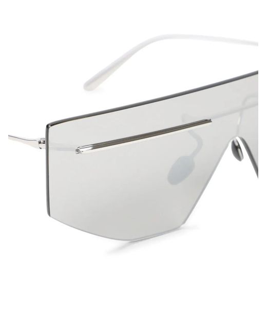 Prada White Oversized Shield Sunglasses for men