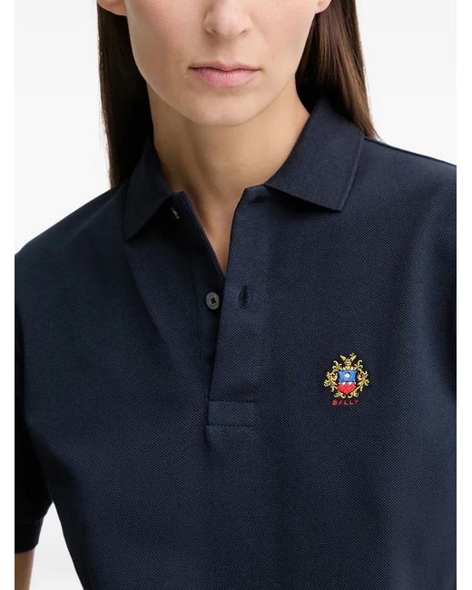 Bally Blue Embroidered Polo Shirt