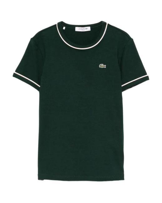 Lacoste Green Contrast-Trim T-Shirt