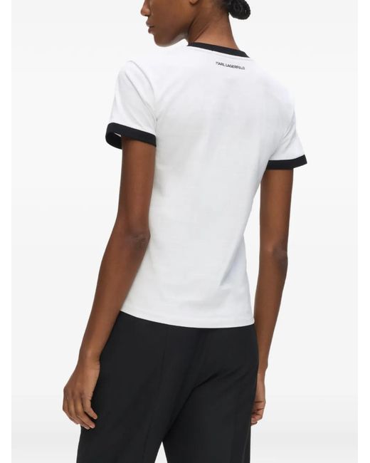 Karl Lagerfeld White Le Ballet T-Shirt