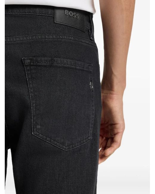 Boss Blue Logo-Plaque Jeans for men