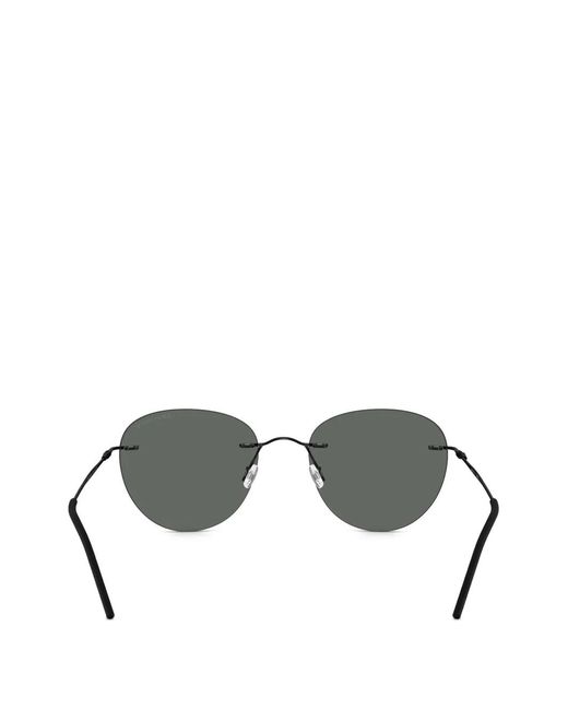 Giorgio Armani Gray Round Sunglasses for men