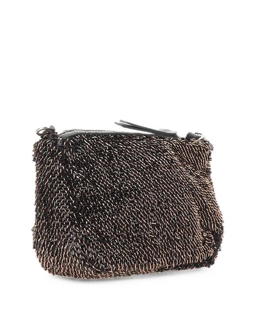 Gianni Chiarini Gray Nora Pouch Sequin-Embellished Clutch Bag