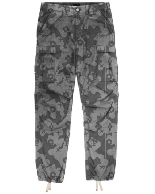 Purple Brand Gray P503 Camouflage-print Cargo Pants for men