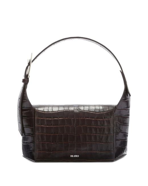 Borsa A Spalla Con Effetto Coccodrillo 7/7 di The Attico in Black