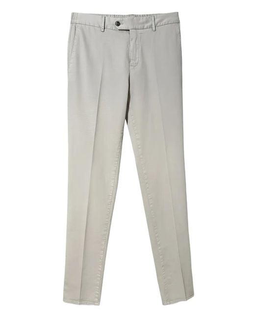 PT Torino Gray Button-Fastening Trousers for men