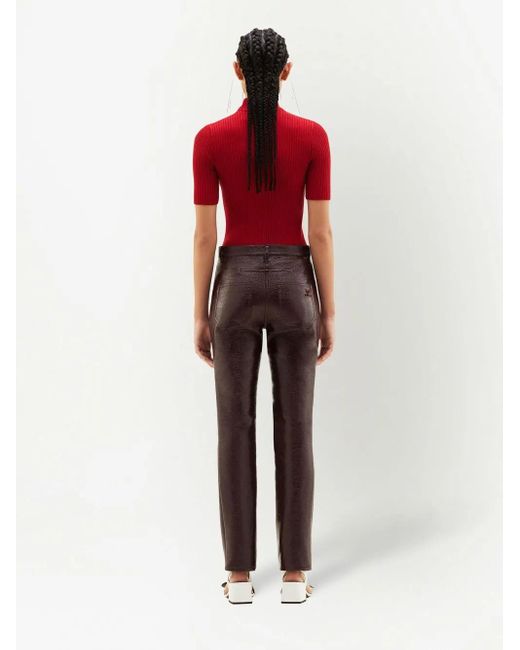 Courreges Reedition Ribgebreide Trui in het Red