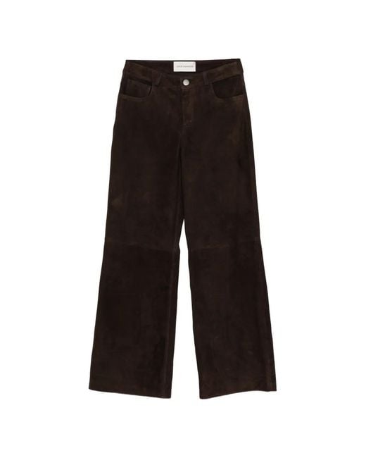 Nour Hammour Black Milo Suede Trousers