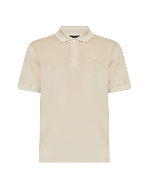 Lacoste White Logo-Motif Polo Shirt for men