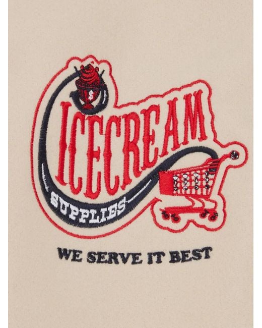 ICECREAM Blue Patch-Details Bomber Jacket for men