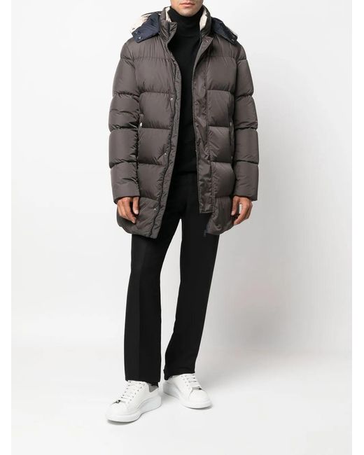 Herno Black Feather-Down Padded Coat for men