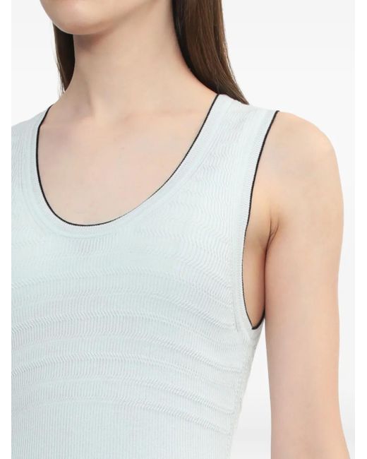 Haut Nervuré À Ourlet Festonné Proenza Schouler en coloris Blue